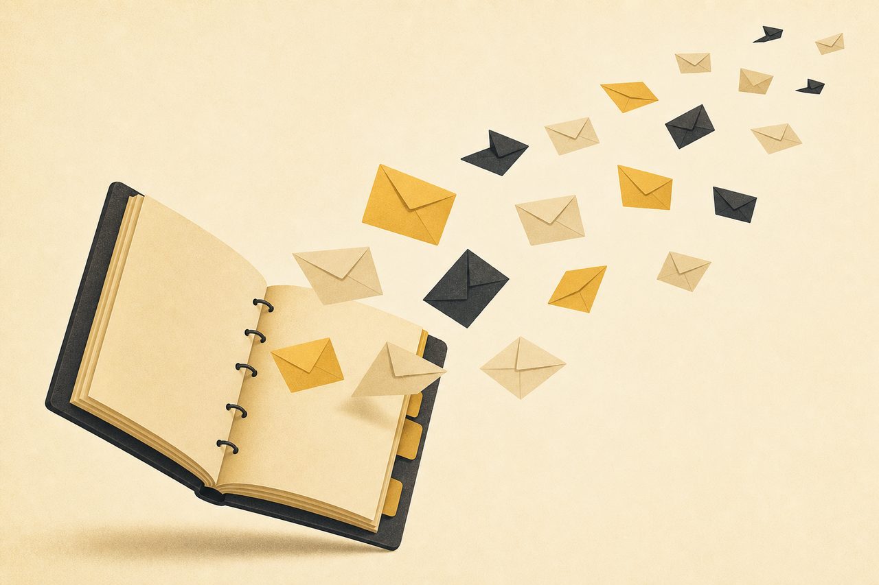 A leaked address book spilling email addresses to spammers