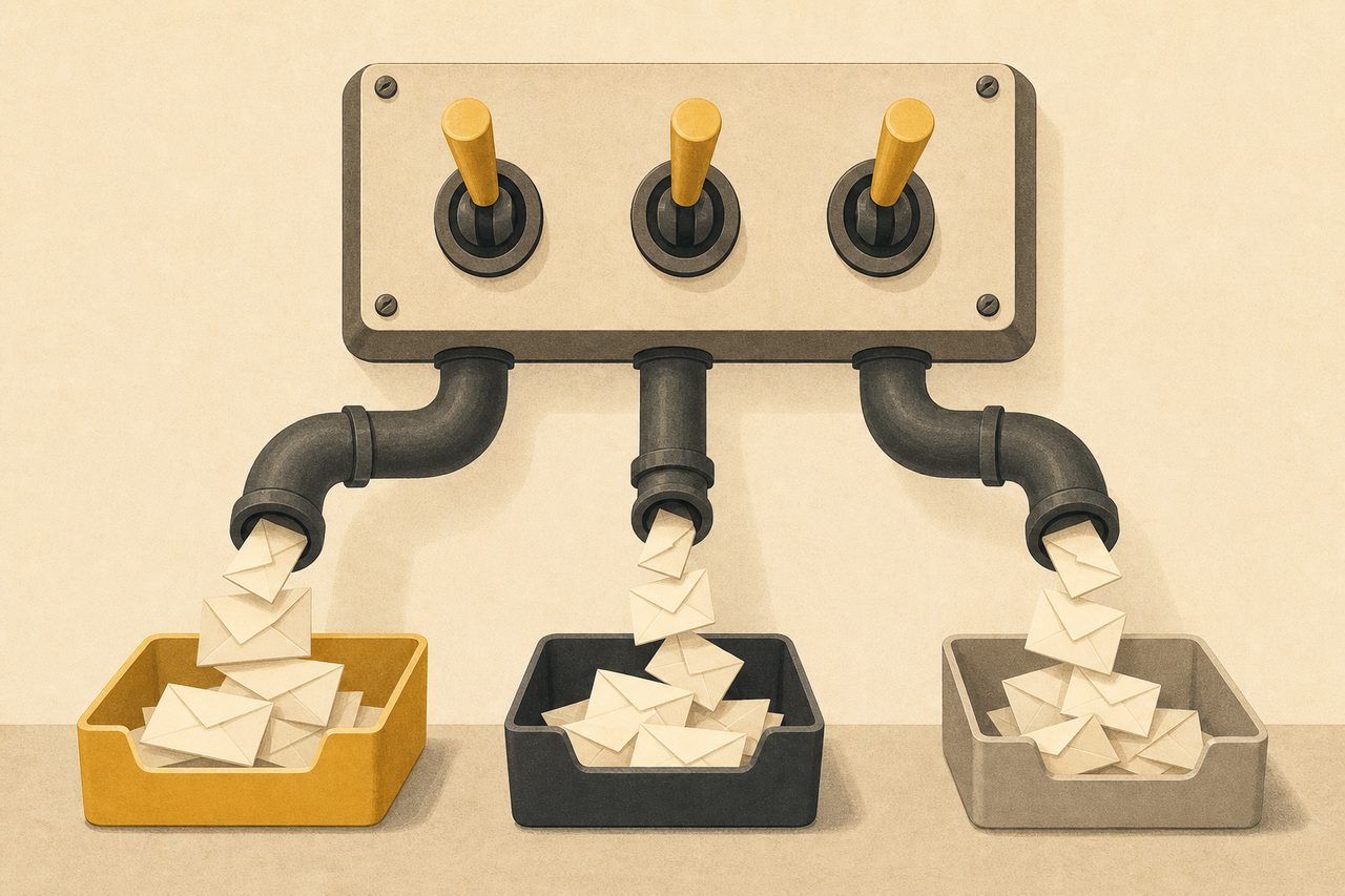 Gmail filters route incoming mail automatically based on your rules