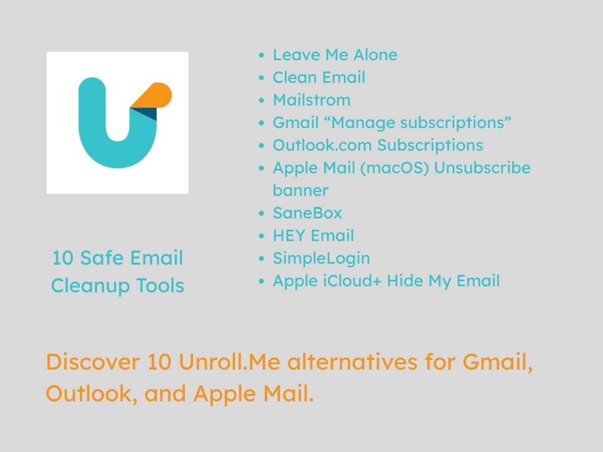 Alternative to Unroll Me: 10 Replacements (and How to Switch Safely)